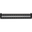 My Custom Shop 32-Port Recessed 75-Ohm BNC Feed-Through Patch Panel with Rear Lacing Bar (2 RU)