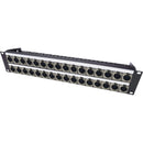 My Custom Shop 32-Port XLR Female Patch Panel with Neutrik NC3FD-L-1 and Rear Lacing Bar (2 RU)