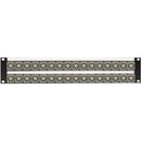 My Custom Shop 32-Port 4K/8K 12G-SDI Feed-Through BNC Patch Panel with Rear Lacing Bar (2 RU)