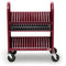 Bretford 30-Device CUBE Transport Cart (90&deg; AC Outlet, Maroon)