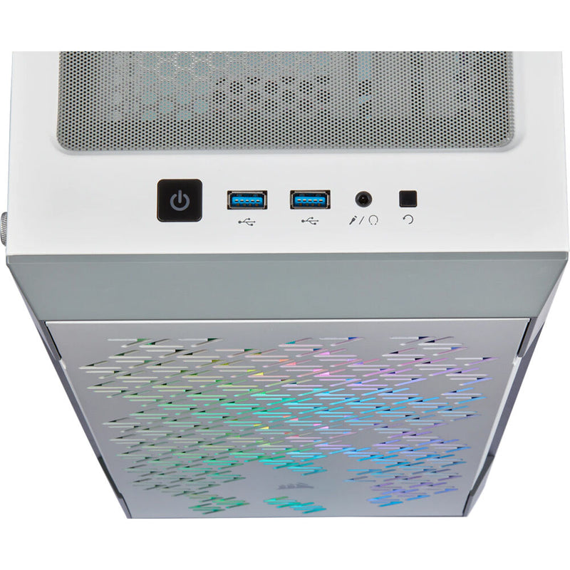 Corsair iCUE 220T RGB Airflow Tempered Glass Mid-Tower Case (White)