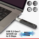 Pearstone USB 3.2 Gen 1 Type-A Female to USB Type-C Male Adapter