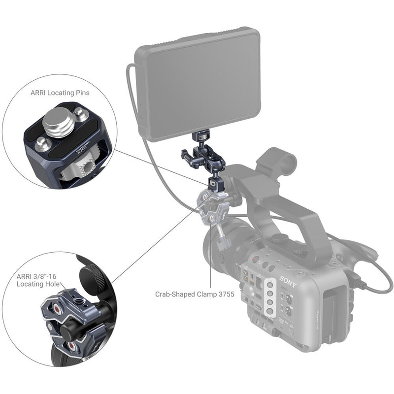 SmallRig Magic Arm with Dual Ball Heads (1/4"-20 and 3/8"-16 ARRI Accessory Screws)