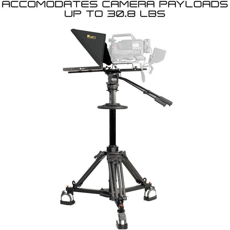 ikan Professional 17" High-Bright Teleprompter with Pedestal Travel Kit (HDMI)
