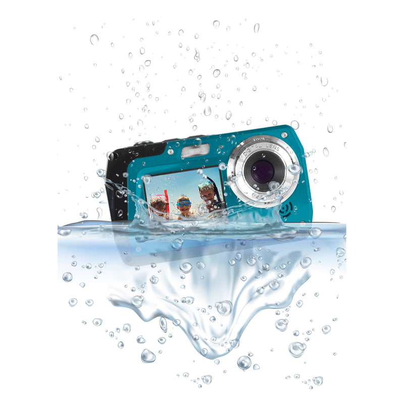 Minolta MN40WP Waterproof Dual-Screen Digital Camera (Blue)