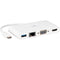 C2G USB Type-C to HDMI, VGA, USB Type-A, and RJ45 Multiport Adapter (White)