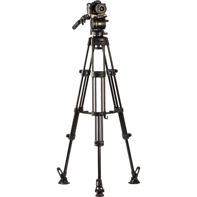 Libec HS-150M Tripod System with H15 Head, Mid-Level Spreader, Rubber Feet & Case