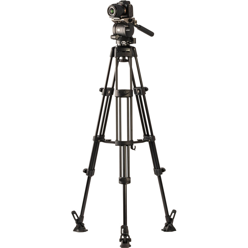 Libec HS-150M Tripod System with H15 Head, Mid-Level Spreader, Rubber Feet & Case