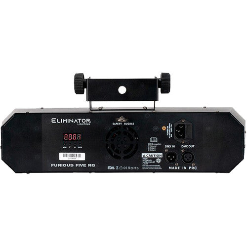 Eliminator Lighting Furious Five RG 5-FX-In-1 Laser, Strobe, Wash, UV, and Derby Light Fixture