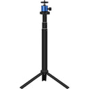 LituFoto 3-Section Telescopic Pole with Ball Head and Tripod Base (14")