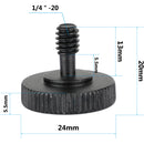CAMVATE 1/4"-20 Female to 1/4"-20 Male Thumbscrew Adapter (2-Pack)