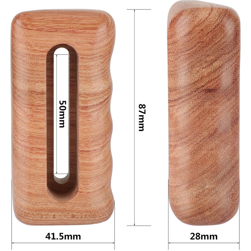 CAMVATE Wooden Handgrip with 1/4"-20 Mounting Groove for DSLR Camera Cage Kit (Right Side)
