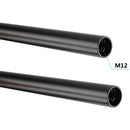 CAMVATE 15mm Aluminum Rod with Anodized 12mm Threaded Ends (Pair, 9.84")