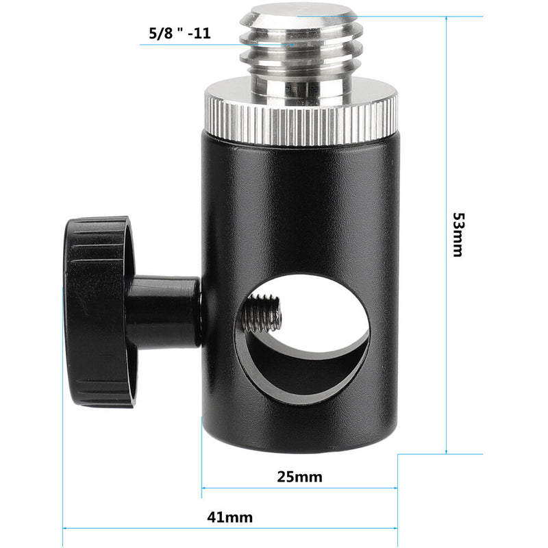 CAMVATE 16mm Light Stand Head with 5/8"-11 Male to 1/4"-20 Female Thread Screw