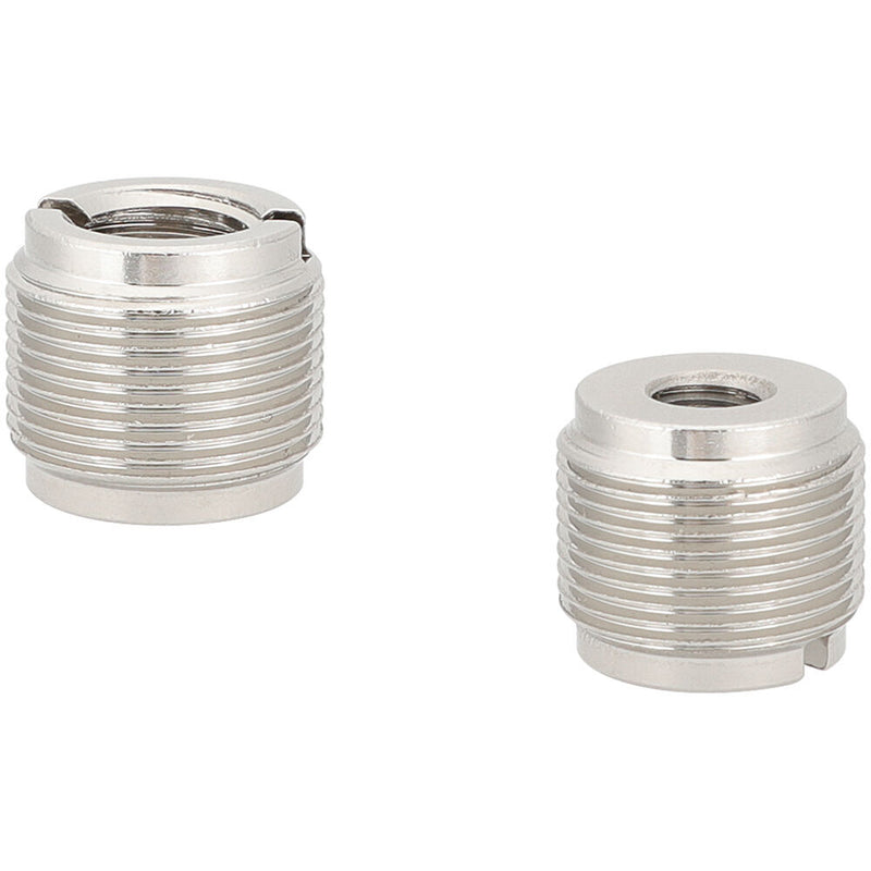CAMVATE 5/8"-27 Male to 1/4"-20 & 3/8"-16 Female Microphone Mount Adapter (2-Pack)