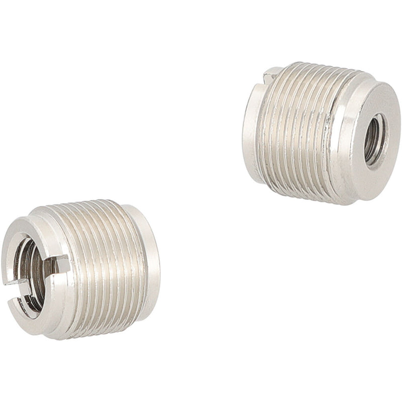CAMVATE 5/8"-27 Male to 1/4"-20 & 3/8"-16 Female Microphone Mount Adapter (2-Pack)