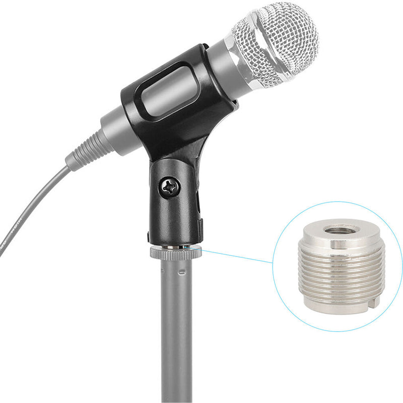 CAMVATE 5/8"-27 Male to 1/4"-20 & 3/8"-16 Female Microphone Mount Adapter (2-Pack)