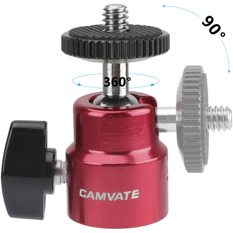 CAMVATE 1/4"-20 Mini Ball Head Support