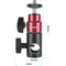 CAMVATE 5/8" Light Stand Head Adapter with Red 1/4"-20 Ball Head