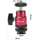 CAMVATE 1/4"-20 Mini Ball Head Support with Shoe Mount Adapter