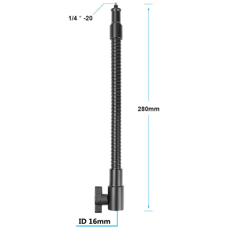 CAMVATE Flexible Metal Gooseneck Arm with 1/4"-20 Screw & 16mm Light Stand Adapter