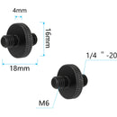CAMVATE M6 Male to 1/4"-20 Male Thread Adapter (2-Pack)