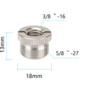 CAMVATE 5/8"-27 Male to 3/8"-16 Female Microphone Screw Adapter (Silver, 2-Pack)