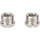 CAMVATE 5/8"-27 Male to 3/8"-16 Female Microphone Screw Adapter (Silver, 2-Pack)