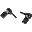 CAMVATE M4 Male Threading Rotating Knob Adjustable Thumb Lever Screw (Black, 2-Pack)