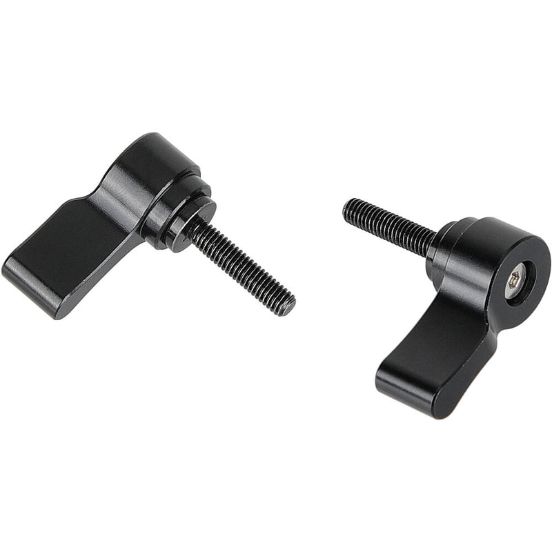 CAMVATE M4 Male Threading Rotating Knob Adjustable Thumb Lever Screw (Black, 2-Pack)