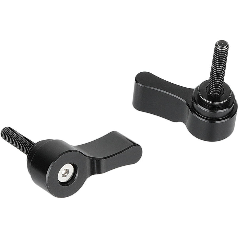 CAMVATE M4 Male Threading Rotating Knob Adjustable Thumb Lever Screw (Black, 2-Pack)