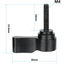 CAMVATE M4 Male Threading Rotating Knob Adjustable Thumb Lever Screw (Black, 2-Pack)