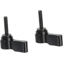 CAMVATE M4 Male Threading Rotating Knob Adjustable Thumb Lever Screw (Black, 2-Pack)