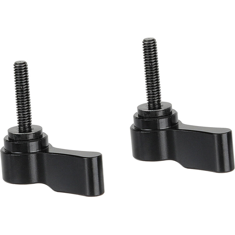 CAMVATE M4 Male Threading Rotating Knob Adjustable Thumb Lever Screw (Black, 2-Pack)