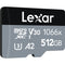 Lexar 512GB Professional 1066x UHS-I microSDXC Memory Card with SD Adapter (SILVER Series)