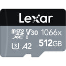 Lexar 512GB Professional 1066x UHS-I microSDXC Memory Card with SD Adapter (SILVER Series)