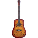 Washburn Deep Forest Burl D Dreadnought Acoustic Guitar (Amber Fade)