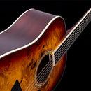 Washburn Deep Forest Burl D Dreadnought Acoustic Guitar (Amber Fade)