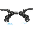 CAMVATE Double 1/4"-20 Ball Head Articulating Arm (7.2")