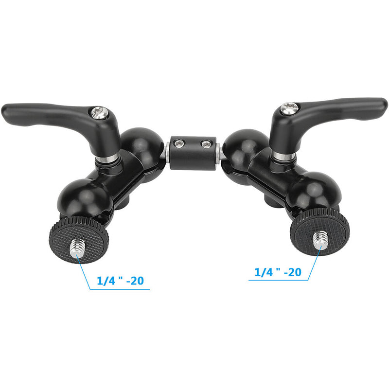 CAMVATE Double 1/4"-20 Ball Head Articulating Arm (7.2")