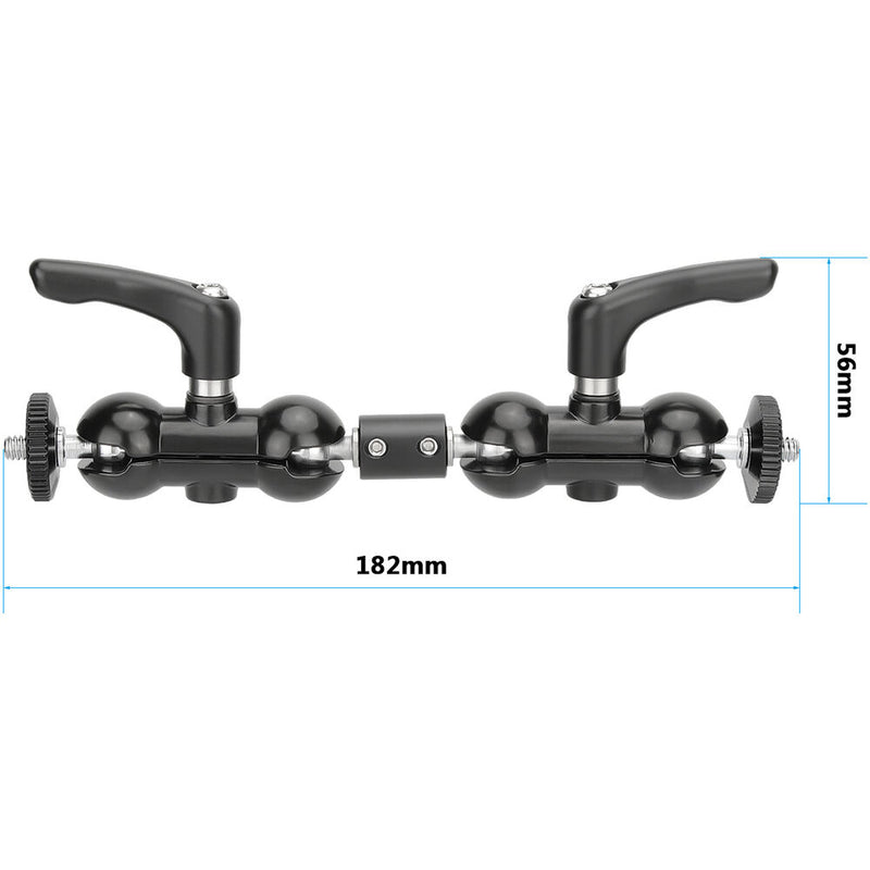 CAMVATE Double 1/4"-20 Ball Head Articulating Arm (7.2")