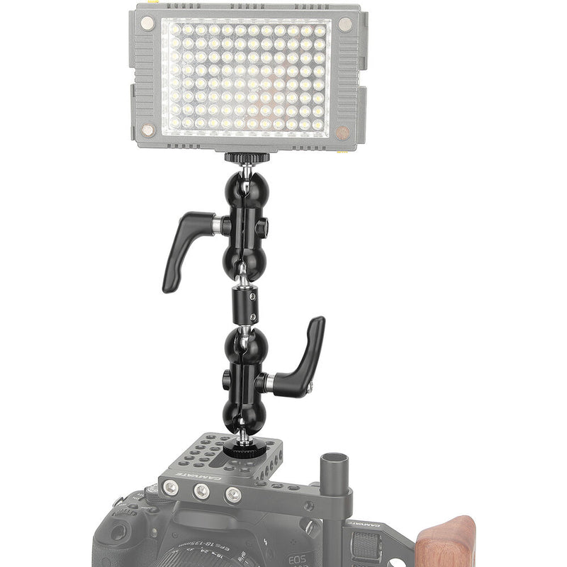 CAMVATE Double 1/4"-20 Ball Head Articulating Arm (7.2")