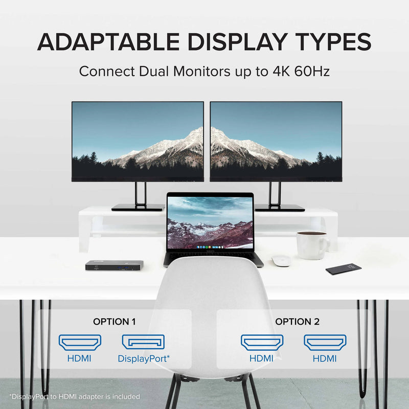 Plugable Thunderbolt 3 and USB-C Dual Display Docking Station