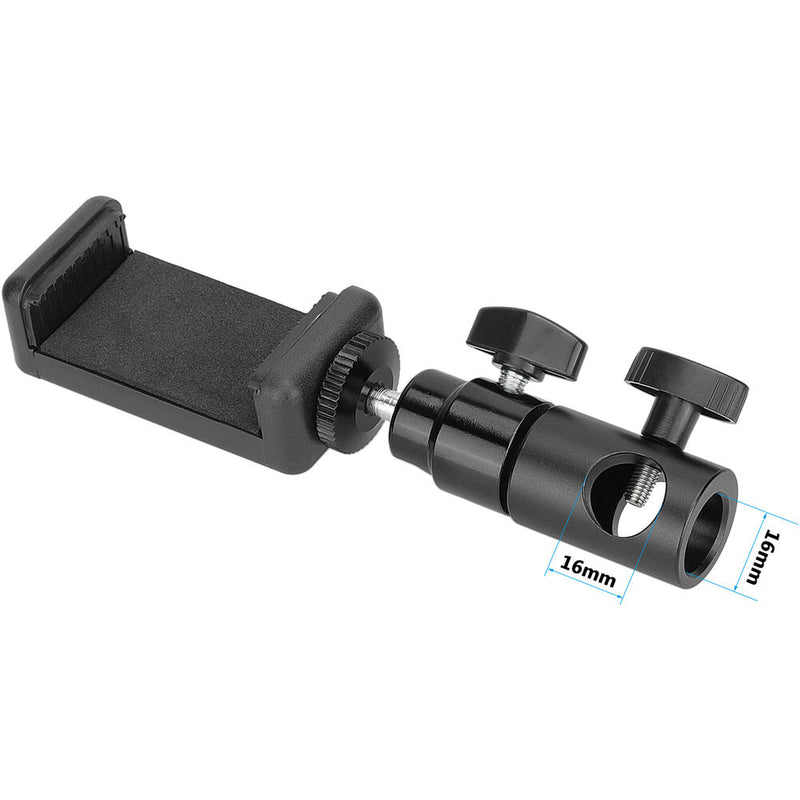 CAMVATE Smartphone Clamp with Ball Head Mount and Light Stand Adapter