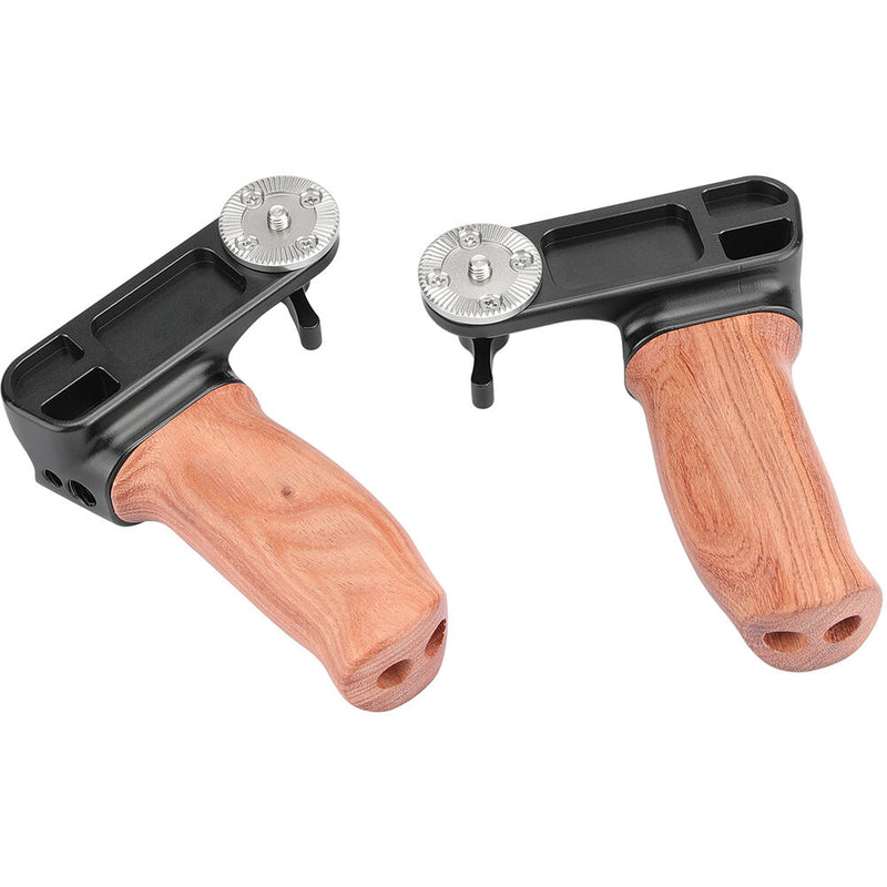 CAMVATE Wooden Handgrips with ARRI Rosette M6 Thumbscrew Mounts (Pair)