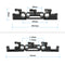 CAMVATE 15mm & 19mm Railblock Rod Clamp with Dual Extendable ARRI Rosettes