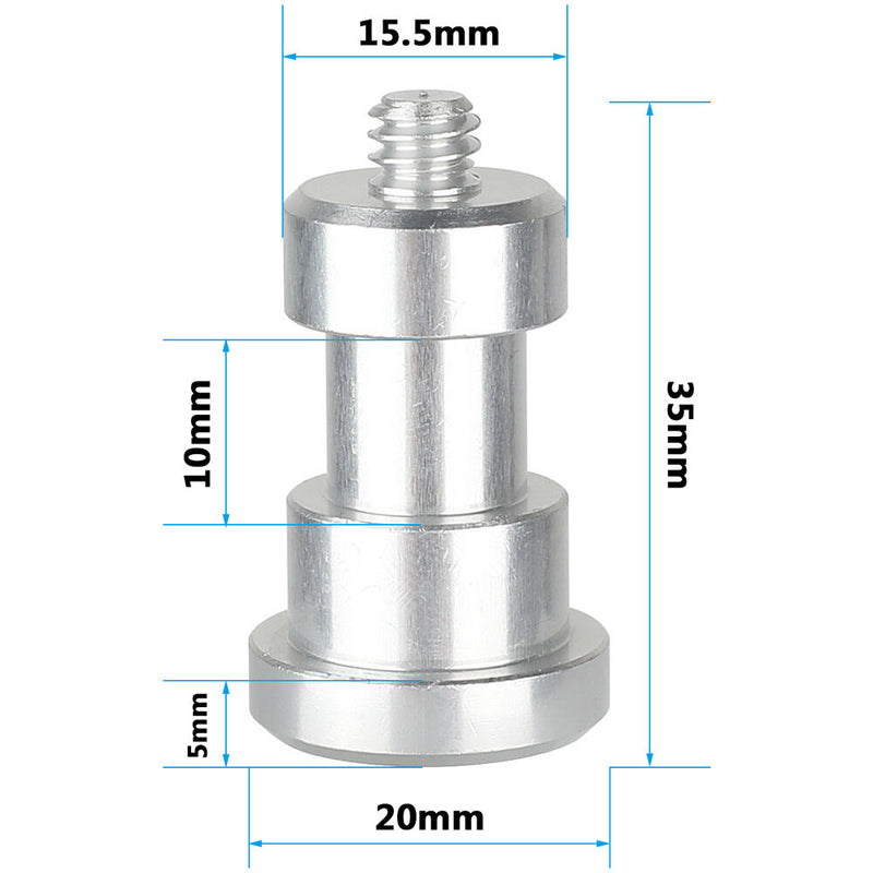 CAMVATE 1/4"-20 Male to Female Adapters (2-Pack)