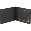 Tap Profit Line T-50 Portrait Folders (25-Pack, Black/Gold, 7 x 5")