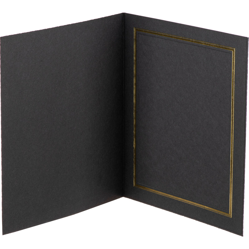 Tap Profit Line T-50 Portrait Folders (25-Pack, Black/Gold, 8 x 10")
