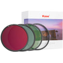 Kase 82mm Premium Magnetic 4 Filter Kit with Stack Caps (R-MCUV, ND8, ND64, CPL)